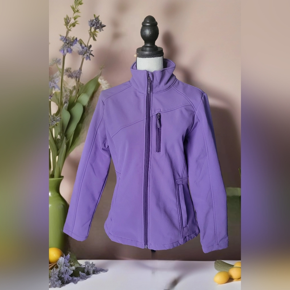 CB Sports Full Zip W Fleece Luning Purple Jacket Sz M